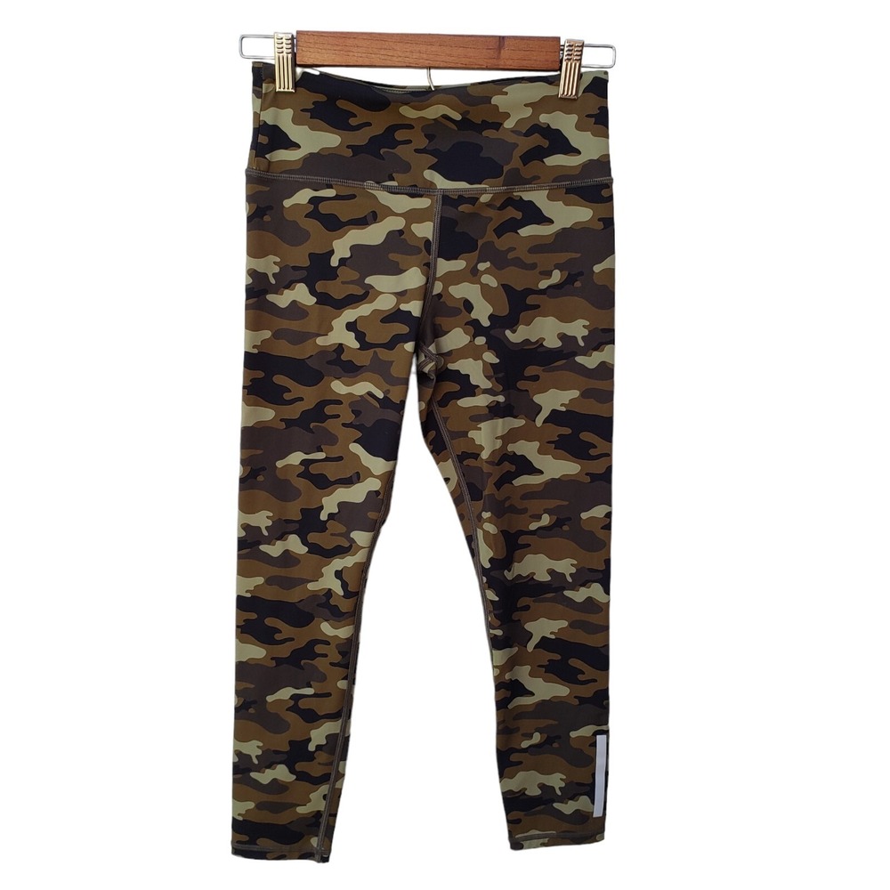 Zyia Active Light Green Camo Reflective Soft n Snug Mid-Rise 24" inseam